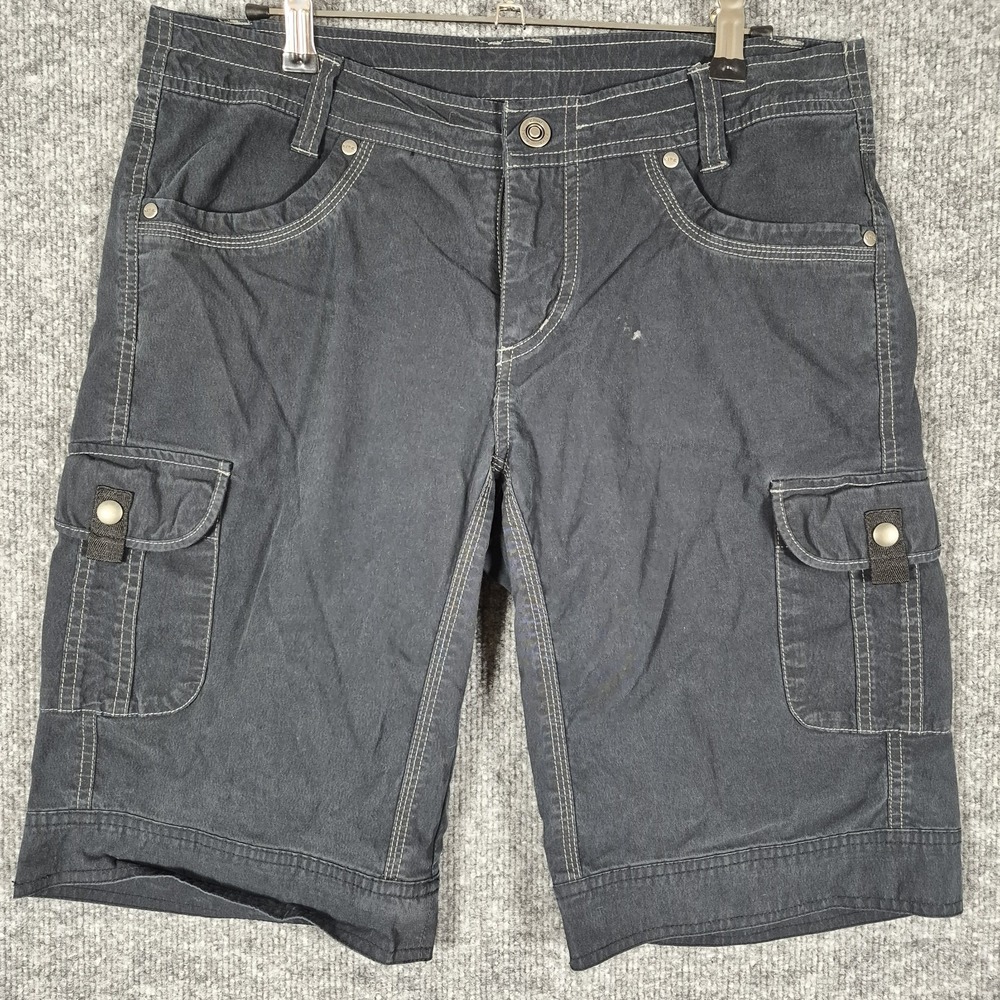 Kuhl Shorts Womens 10 Black Cargo 11" Outdoors Hiking Lightweight‎